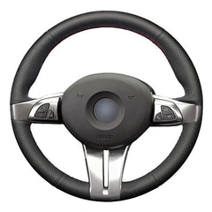 Top Leather Steering Wheel Hand-stitch on Wrap Cover For BMW Z4 E85 2003-2006 6B93BC-57