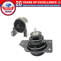 Fits 2006-2011 Hyundai Accent 1.6L Front Upper & Rear Motor Mount 2pcs : A7136, 6B93BC-57