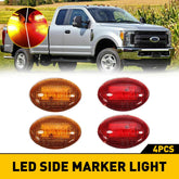 For Ford F350 F450 F550 Dually Bed Side Marker Fender LED Bed Light Amber Red 4x 6B93BC-57