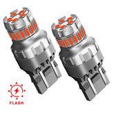 7440 7443 7444 Flash Blinking Strobe Red Brake Tail Stop Light DRL LED Bulbs 2x 6B93BC-57