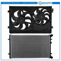 Radiator Cooling Fan Kit For 1999-2006 Volkswagen Golf 2000-2006 Audi TT Quattro 6B93BC-57