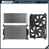 Electric Radiator Condenser Cooling Fan Kit For 2013-2015 2016 Ford Fusion