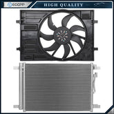 Electric AC Condenser Cooling Fan Kit For 2015 2016 2017 2018 Volkswagen Golf 6B93BC-57