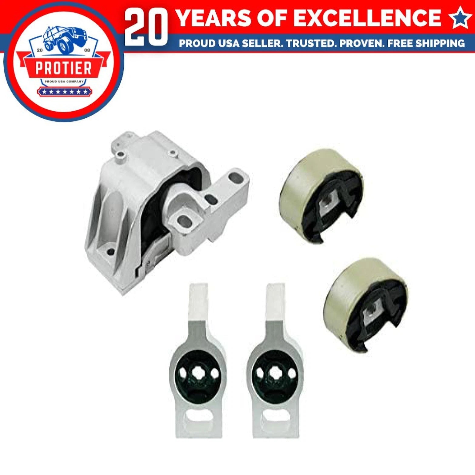 Fits 2009-2017 Volkswagen CC 2.0L Engine Motor & Cradle Insulator Set 5pc : 6B93BC-57