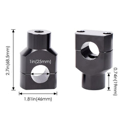 1" 25mm HandleBar Risers Mount Clamp Adapter For Honda CRF150 CRF230L CRF250L