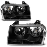 For Chrysler 300 2.7L 3.5L 2005-2010 Black Housing Headlights Assembly Pair 6B93BC-57