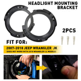 2x Headlight Ring Mount 7inch Bracket Base For Bucket 2007-2018 Jeep JK Wrangler 6B93BC-57