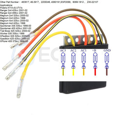 ECCPP 3Pcs Rectifier Regulator Fits POLARIS SPORTSMAN 335 400 1999-2002 ECCPP