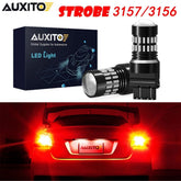 2-10x AUXITO 3157 Red LED Strobe Flashing Blinking Brake Tail Light Parking Bulb AUXITO