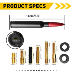 50 Cal Aluminum Bullet Short Antenna Kit Red Fits For Dodge Ram 1500 2500 3500 A 6B93BC-57