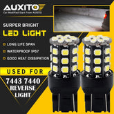 AUXITO 2X 7443 7440 Back Up Reverse Light 6000K White LED Tail Bulb 33SMD EOA AUXITO