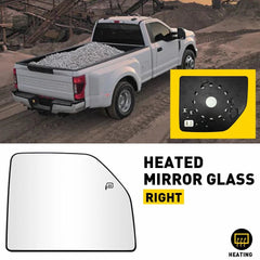 For 2015-2022 F150 250 350 450 550 Mirror Tow Glass Upper Heated Passenger EOA 6B93BC-57
