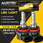 2X AUXITO H8 H11 H16 LED Fog Light DRL Bulb 4000LM Golden Yellow High Power L3A AUXITO