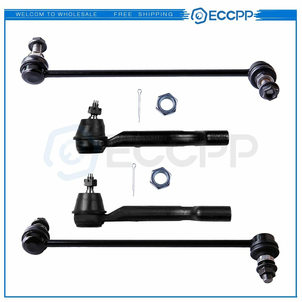 2x Outer Tie Rod Links 2x Sway Bar Links Suspension Kit For 08-13 Nissan Rogue 6B93BC-57