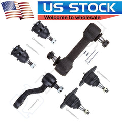 6Pieces Front Ball Joints Idler Arm Pitman Arm Set For Chevrolet Blazer RWD 6B93BC-57