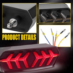 3-in-1 LED Tail Brake Light Sequential Turn Signal For Honda GROM MSX125 CBR650F 6B93BC-57