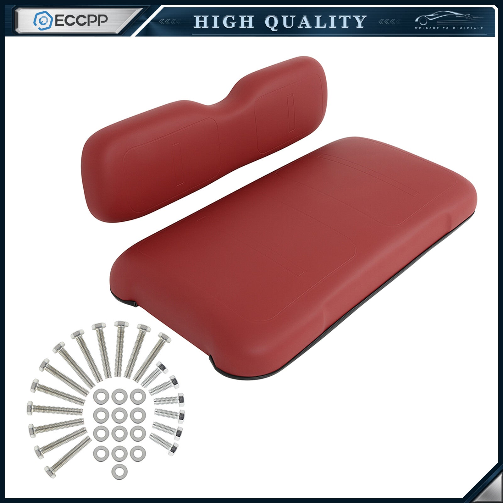 Wine Golf Cart Front Cushion Set Fits For E-Z-GO TXT 6B93BC-57
