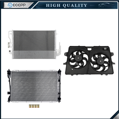 Radiator Condenser Cooling Fan Kit For 2009-2010 2011-2012 Ford Escape 6B93BC-57