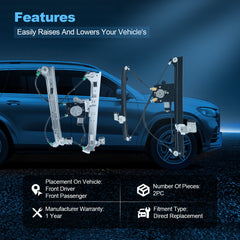 For 2002-2009 GMC Envoy Front LH RH Power Window Regulator With Motor