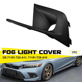 LH Left Fog Light Bumper Cover Grille Black For 2022 2023 2024 Honda Civic EOA 6B93BC-57