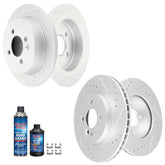 For 2007-2015 Mini Cooper 1.6L I4 Drilled Front And Rear Slotted Brake Rotors 6B93BC-57