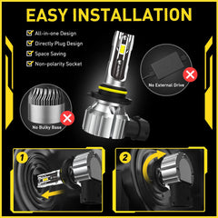 AUXITO 9005 HB3 LED High Beam Headlight Kit Bulb Super Bright 6500K 20000LM E2 A AUXITO