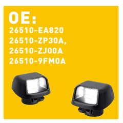 Fit Nissan Frontier 1 Pair License Plate Rear Light Bumper Lamp Housing Cover SE 6B93BC-57