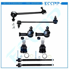 8Pieces Front Ball Joint Tie Rod Sway Bars Kit Fits 99-02 03 Mitsubishi Galant MITSUBISHI