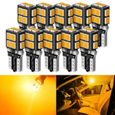 10x T10 LED Amber Wedge Interior Dome Reading Map Light Bulb W5W 168 194 192 EOA 6B93BC-57