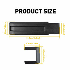Fits For 2007-2018 Jeep Wrangler JK Set of 2 Tailgate Hinge Covers Trim Black 6B93BC-57