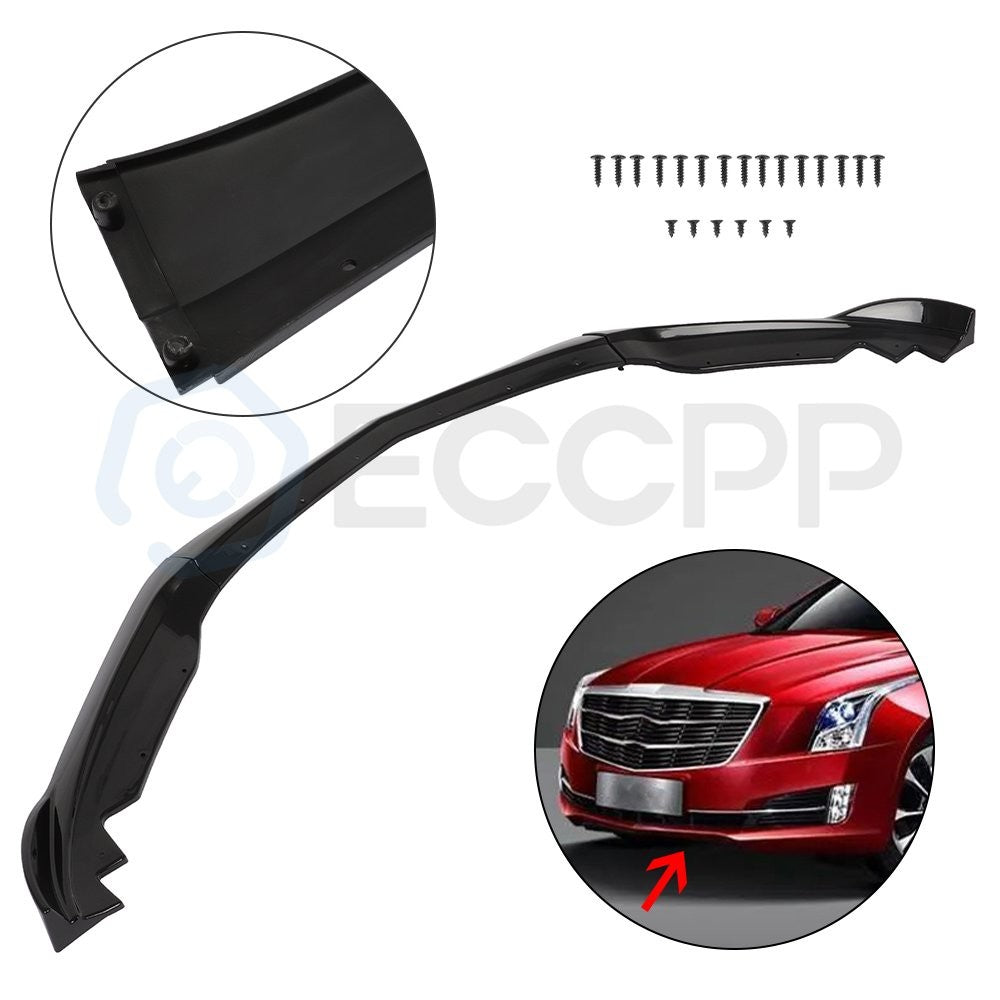 Fits 2015-2018 Cadillac ATS 3PC Black Front Bumper Spoiler Lip Splitter 6B93BC-57