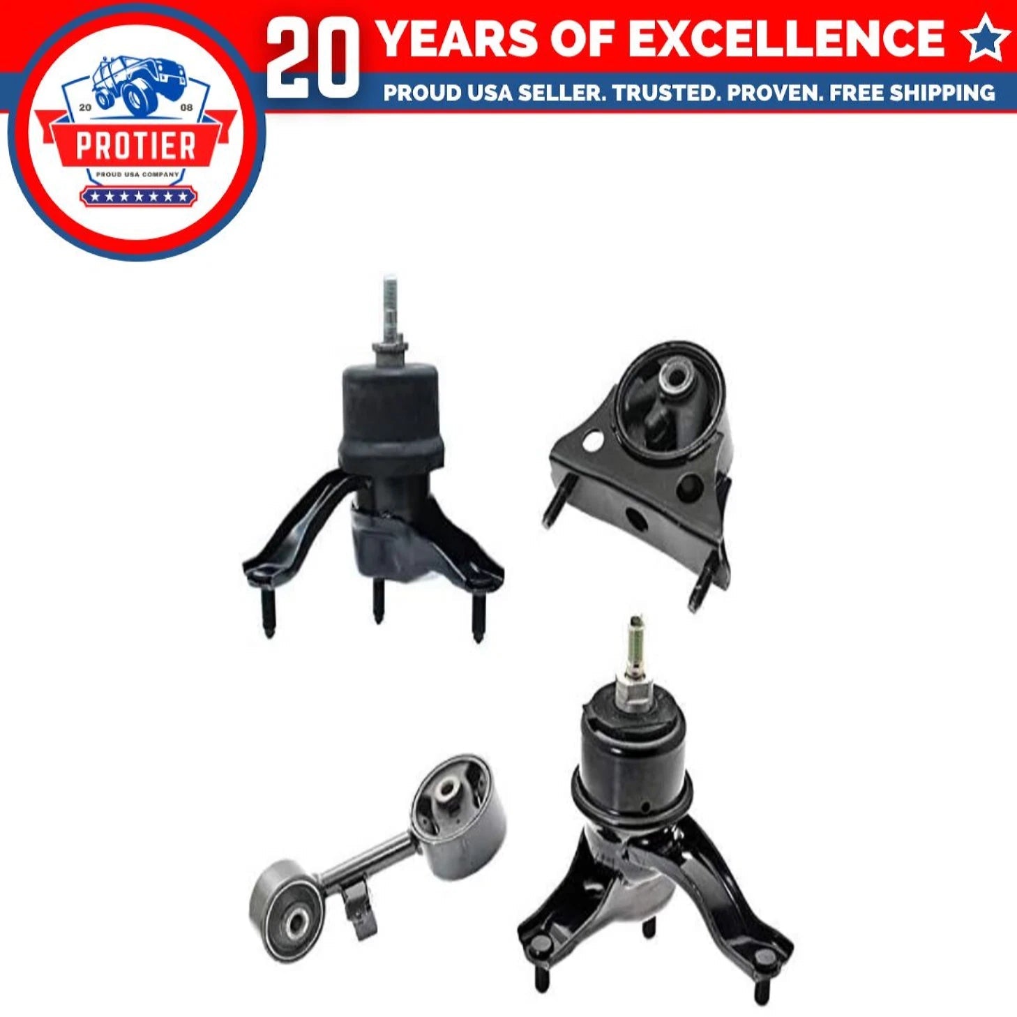 Fits 2001-2003 Toyota Highlander 2.4L FWD Engine Motor & Trans Mount Set : 6B93BC-57