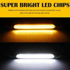 11" Sequential LED DRL Strip Headlight Light Daytime Running Signal Lamp 2pcs EA 6B93BC-57