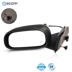 Power Heated Mirror For 2004-2009 Dodge Durango Left Side Manual Fold Black