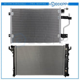 Aluminum Radiator & AC Condenser Cooling Kit For 1994-1997 Dodge Ram 2500 3500