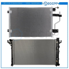 Aluminum Radiator & AC Condenser Cooling Kit For 1994-1997 Dodge Ram 2500 3500