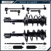 Front Struts Assembly Outer Inner Tie Rod Sway Bar for 2001-2005 Toyota RAV4 AWD KOEEP