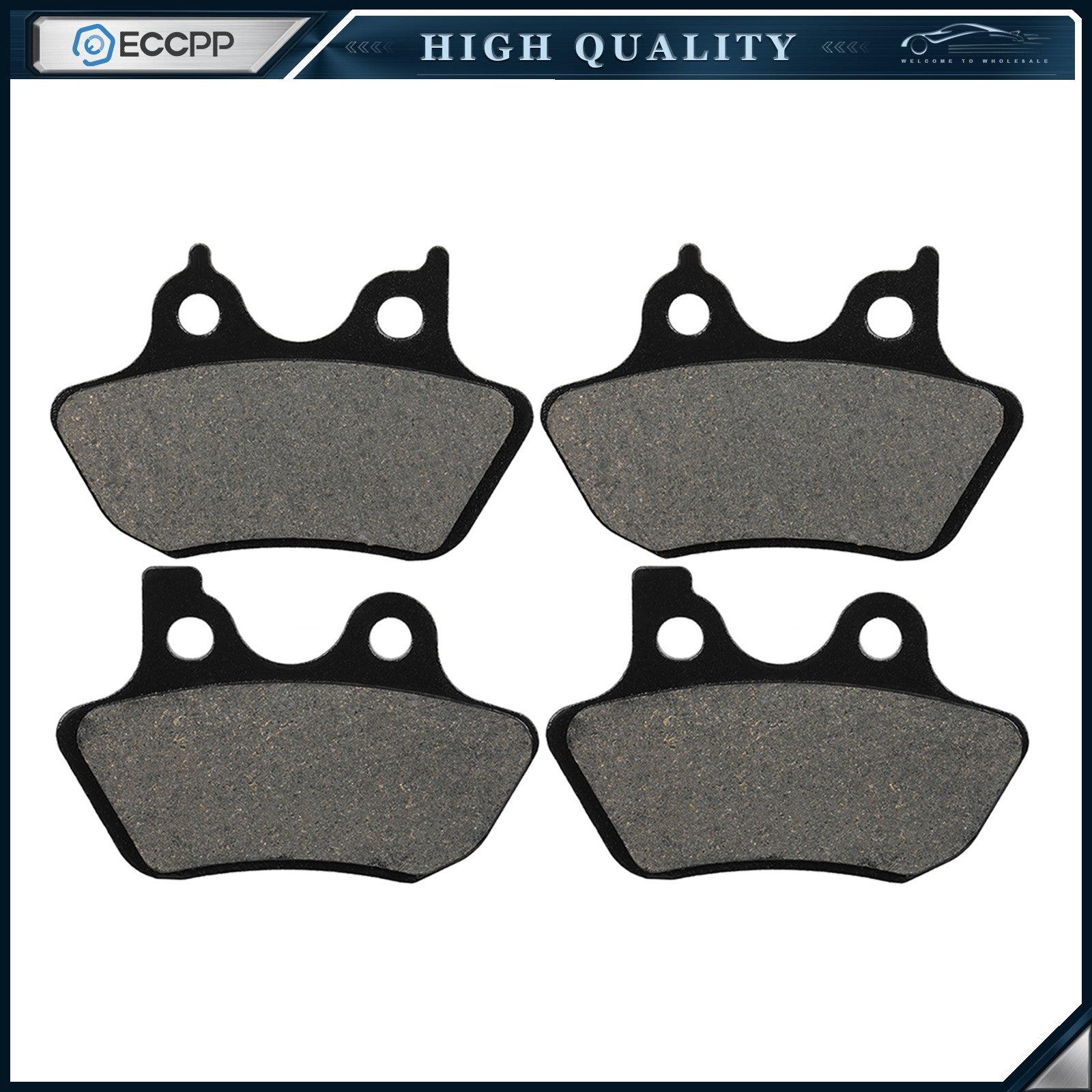 Front Rear Performance Carbon Fiber Brake Pads For Harley Davidson Fatboy 4PCS 6B93BC-57