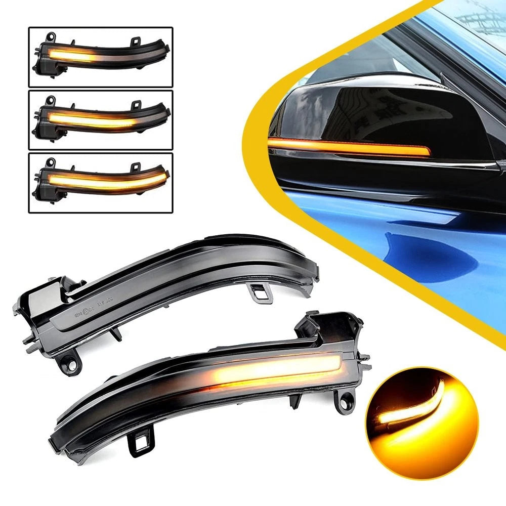 Smoked Turn Signal Lamp LED Side Mirror Light For BMW 4 3 2 1 Series F30 F35 F80 6B93BC-57