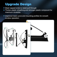 For 2002-2009 GMC Envoy Front LH RH Power Window Regulator With Motor