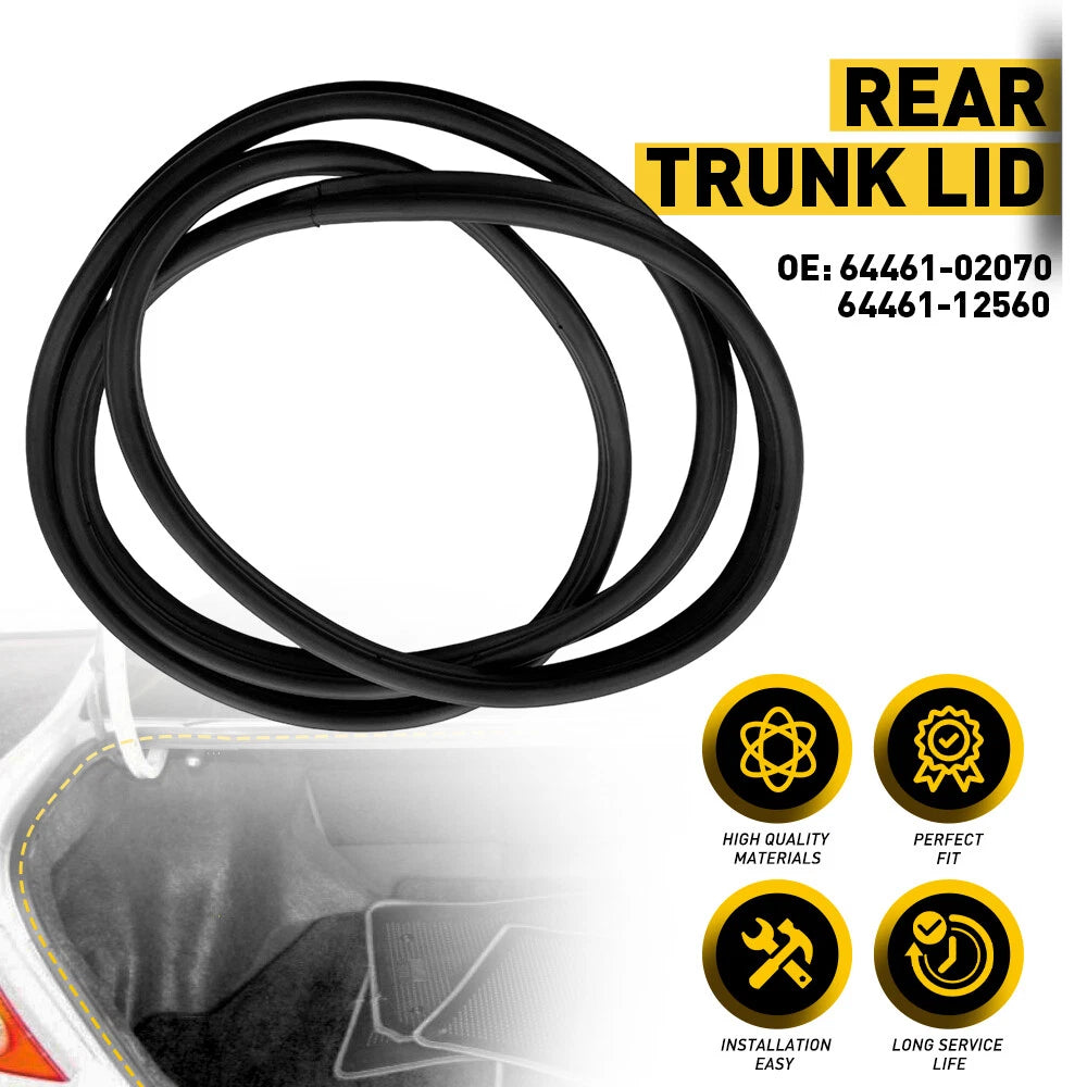 Rubber Weatherstrip Rear Trunk Lid For 2003-2008 Toyota Corolla Seal Strip EOA 6B93BC-57