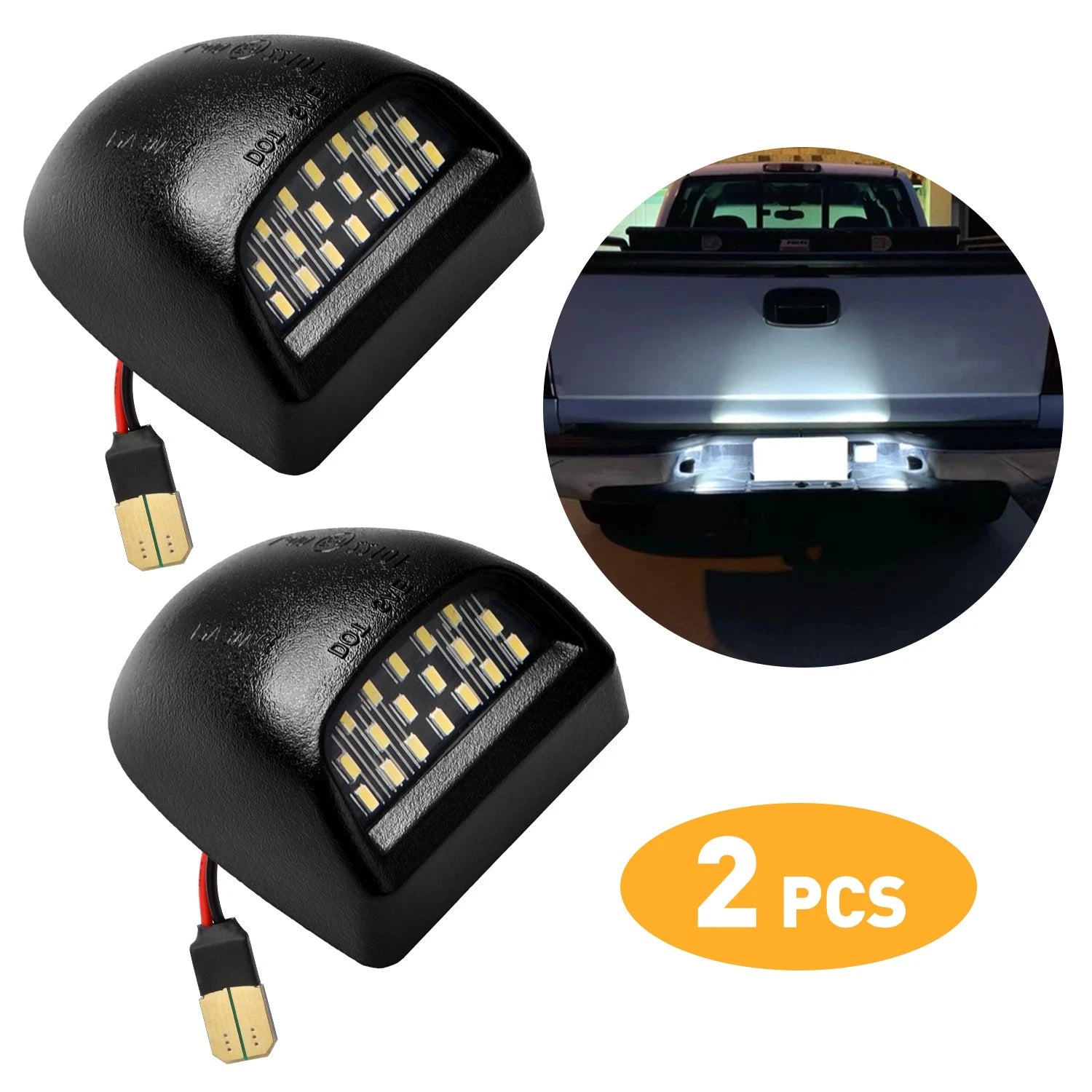 LED License Plate Light Error 6000K Free for 2001-2014 1500 Silverado 2500 3500 6B93BC-57