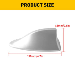 Universal Shark Fin Antenna Cover Car Trim Radio Signal AM/ FM Aerial Silver EOA 6B93BC-57