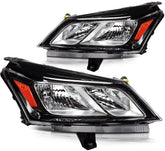 Pair Kit Headlights Assembly For 2013-2017 Chevrolet Traverse 3.6L Black Amber 6B93BC-57