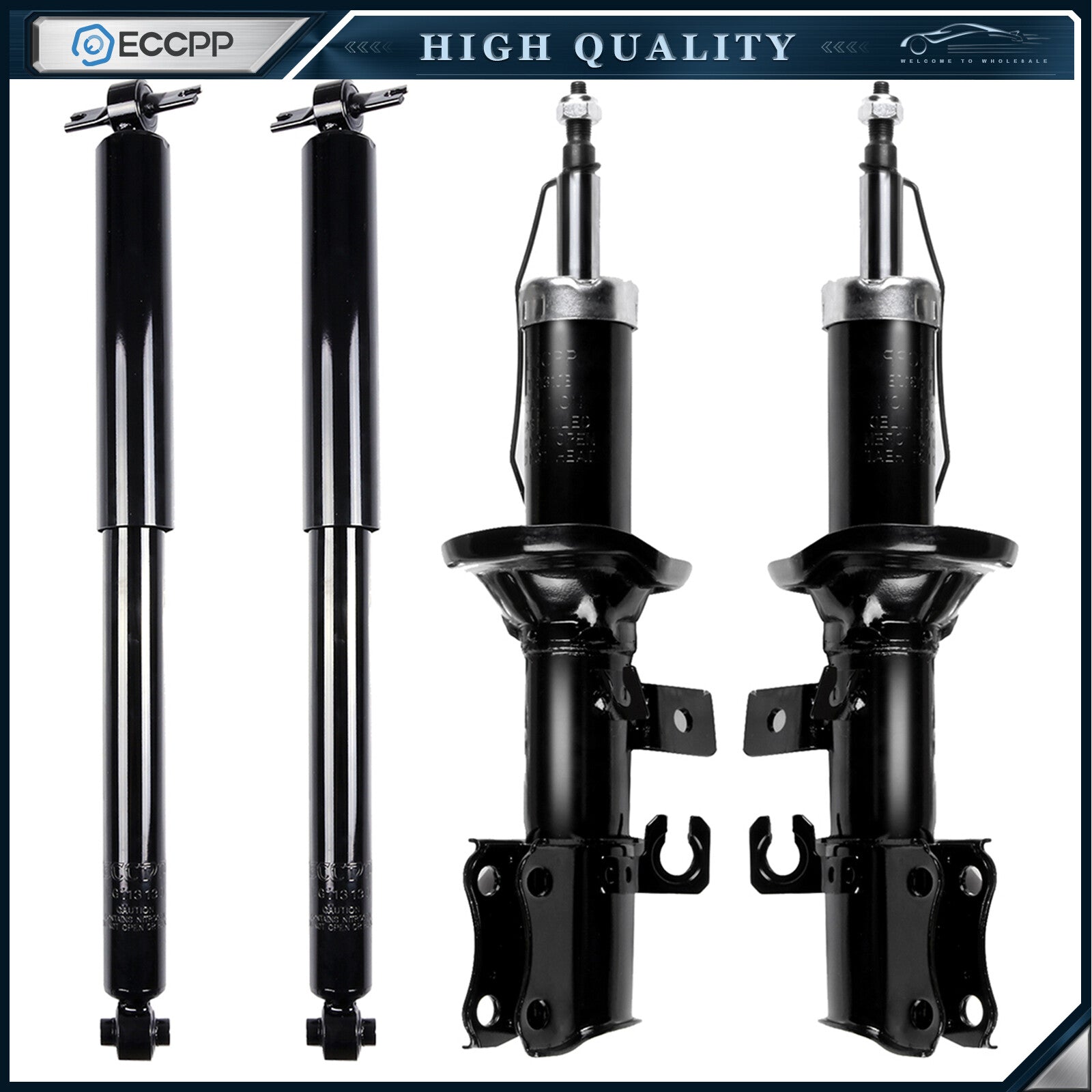 Front Rear Struts Shocks For 2002-2005 Kia Rio Left Right ECCPP ECCPP
