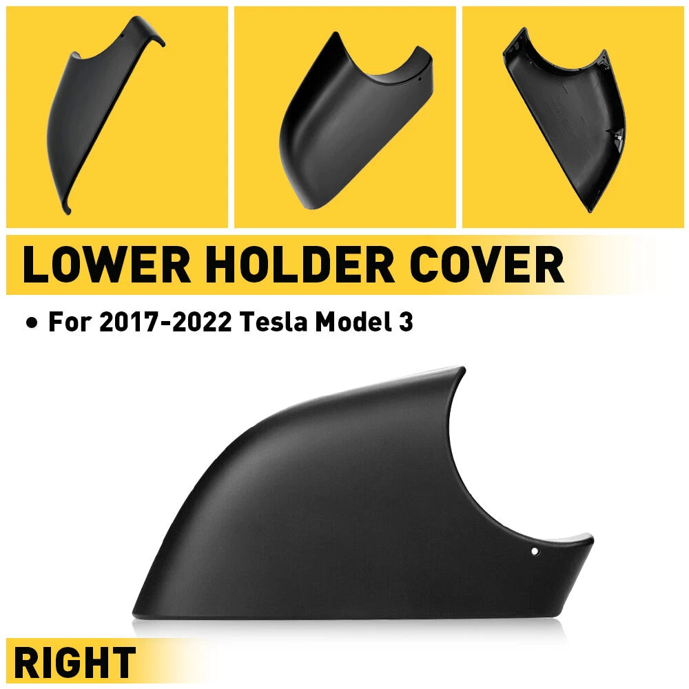 For 2017-2022 Tesla Model 3 Side Door Wing View Mirror Cover Lower Holder Right 6B93BC-57