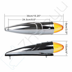 5X 10.25" 17Diodes Amber Led Torpedo Cab Marker Lights for Peterbilt semi Truck 6B93BC-57