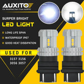 AUXITO 3157 3156 LED 3020-SMD 6000K White Backup Tail Reverse Light DRL Bulbs EA AUXITO