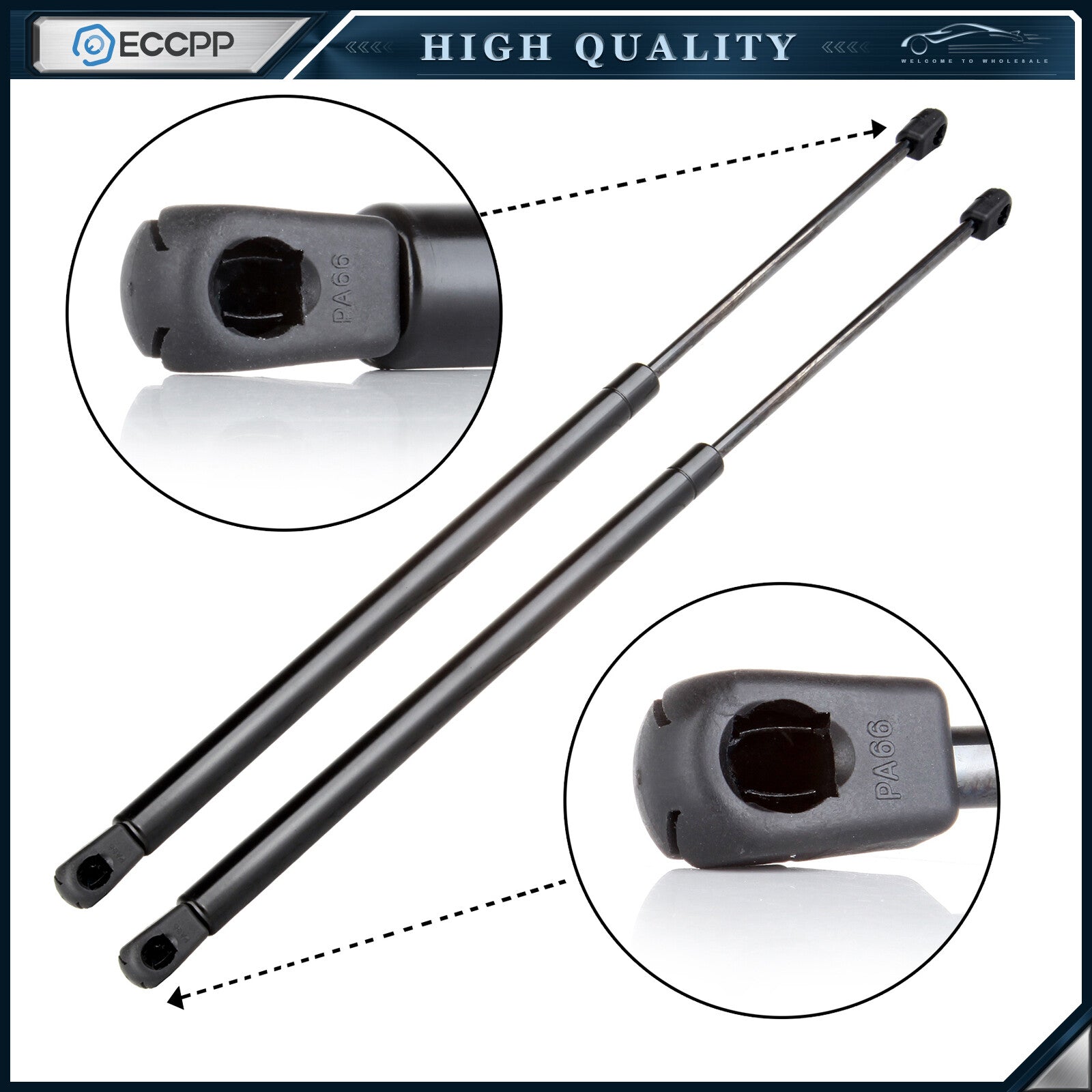 ECCPP 2x Liftgate Hatch Tailgate Lift Supports For 2001-2006 Hyundai Santa Fe ECCPP