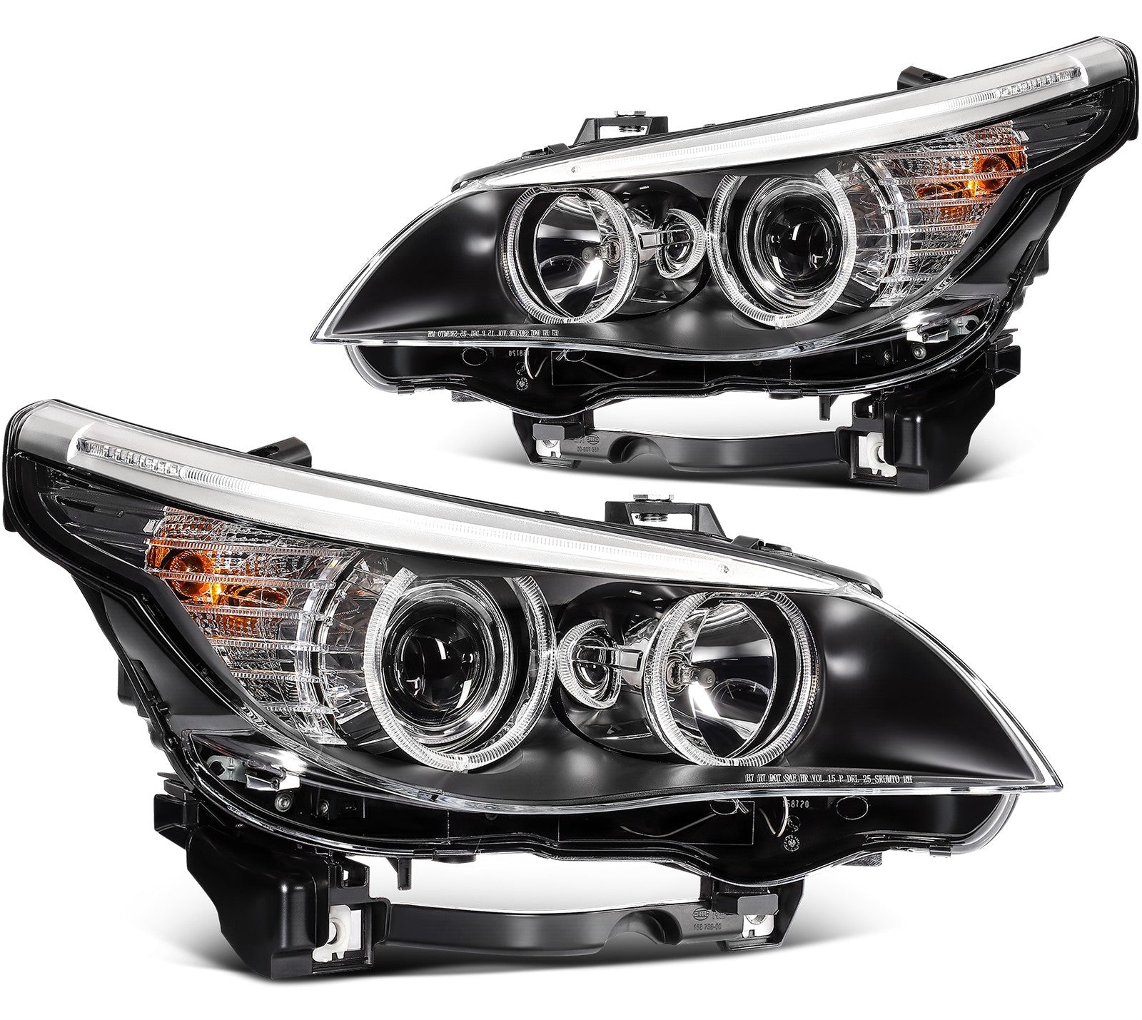 Pair Kit Headlights For 2017-2020 Chevrolet Sonic 1.4L 1.6L 1.8L Black Amber 6B93BC-57